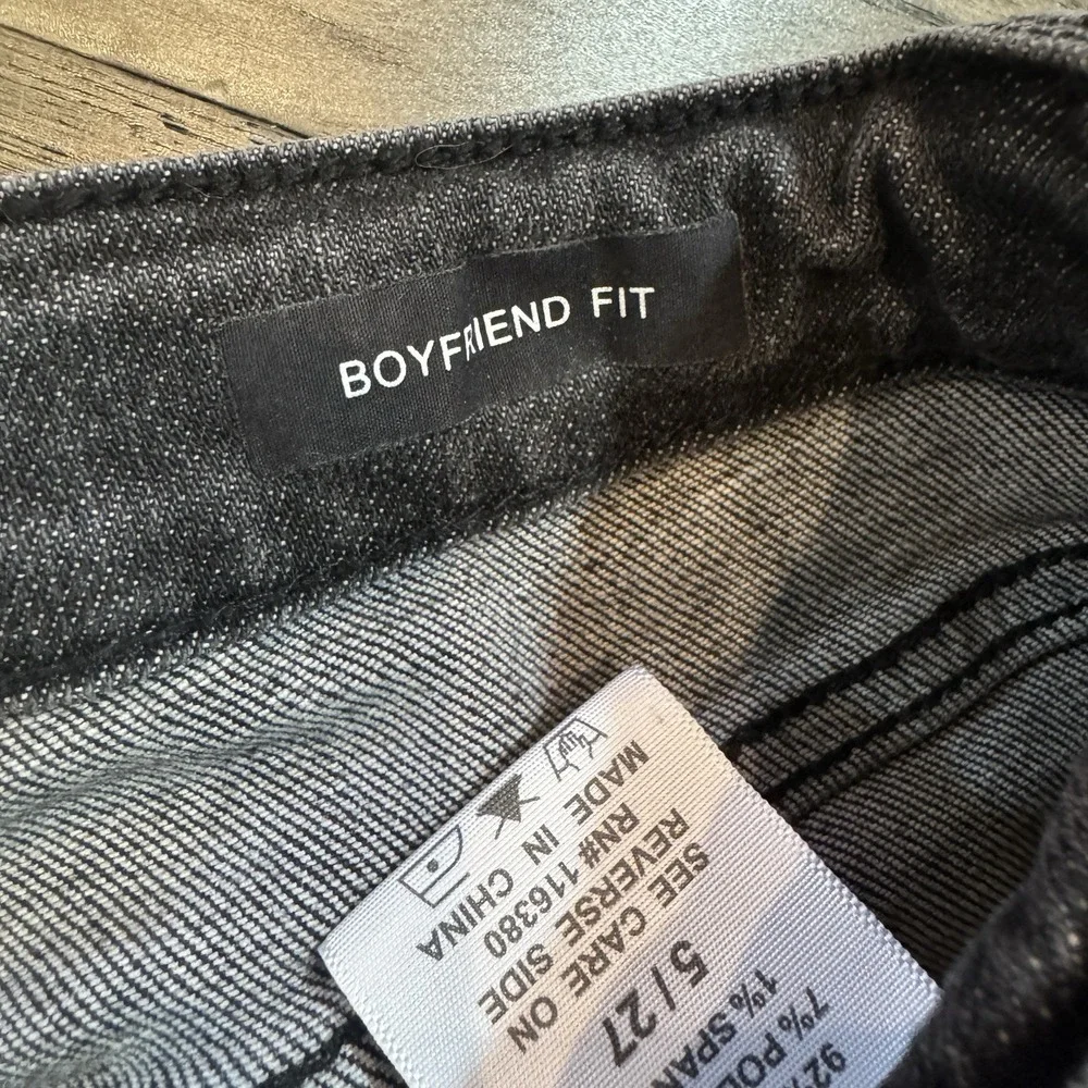 Judy Blue Jeans JB88130 Boyfriend Fit Black Stretch Denim Mid-Rise Size 5/27 - Picture 6 of 11